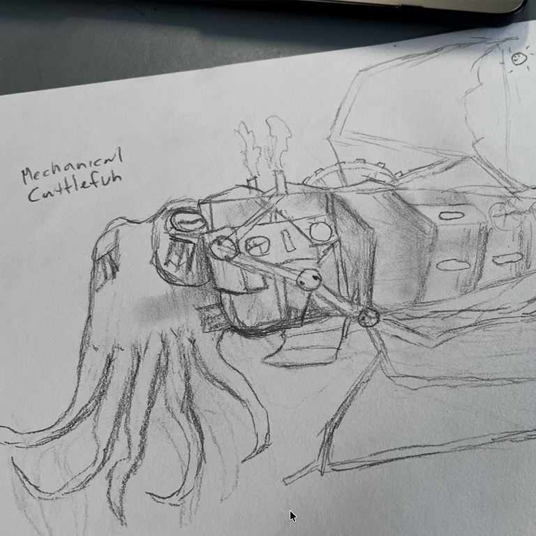 Concept for Steampunk school project.